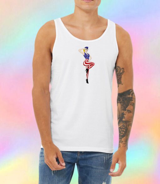 4th of July Girl Salute Unisex Tank Top