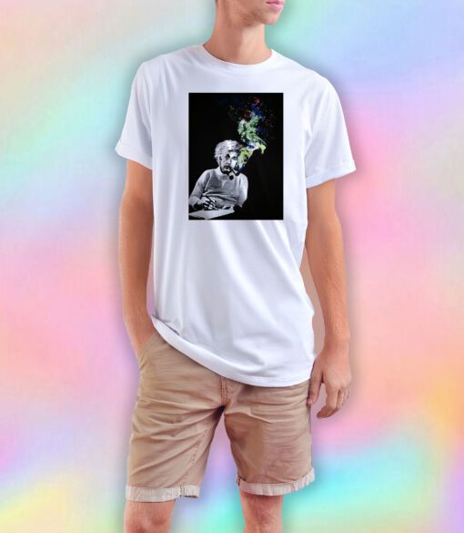 Albert Einstein Smoking Colors T Shirt