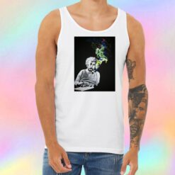 Albert Einstein Smoking Colors Unisex Tank Top