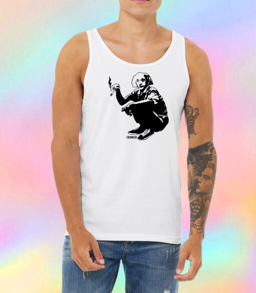 Albert Einstein Smoking Unisex Tank Top