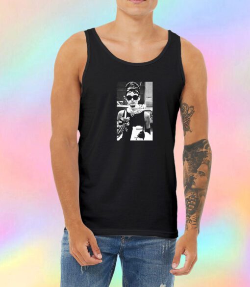 Audrey Hepburn Sunglasses Breakfast at Tiffany Unisex Tank Top