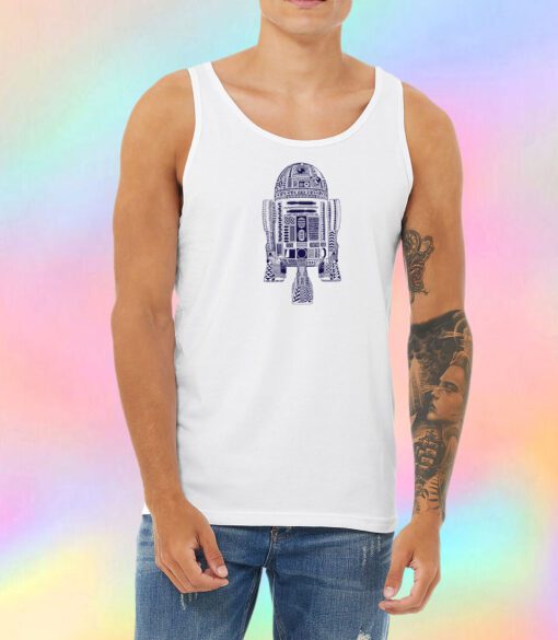 Aztec R2 D2 C1P8 Unisex Tank Top