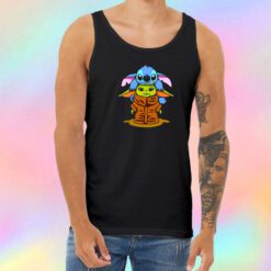 Baby Stitch And Baby Yoda Are Friends Unisex Tank Top