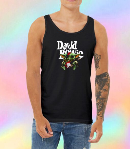 Baby Yoda Hug Guitar David Bowie Unisex Tank Top