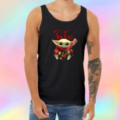 Baby Yoda Hug Pink Floyd Guitar Unisex Tank Top