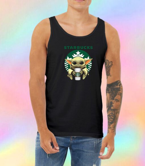 Baby Yoda Hug Starbucks Unisex Tank Top