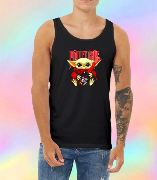 Baby Yoda hug Motley Crue Unisex Tank Top