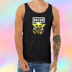 Baby Yoda hug Nine Inch Nails guitar Unisex Tank Top