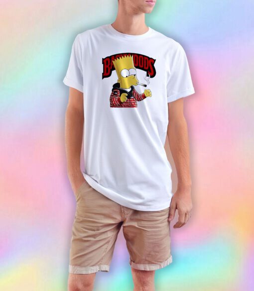 Backwoods Bart Simpson Smoking T Shirt