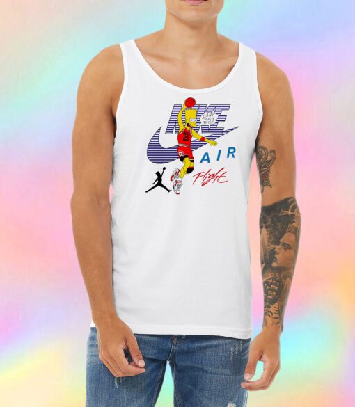 Bart Simpson Nike Air Flight Funny Unisex Tank Top