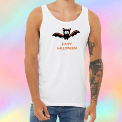 Bat Happy Halloween Moon Vampire Unisex Tank Top