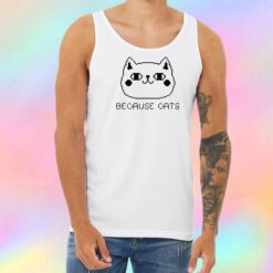 Because Cats Pixel Unisex Tank Top