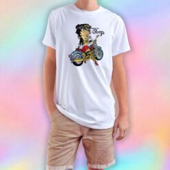 Betty Boop Biker Cartoon T Shirt