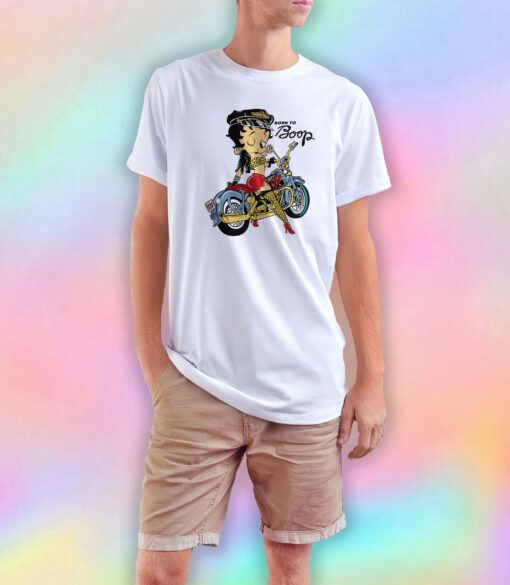 Betty Boop Biker Cartoon T Shirt