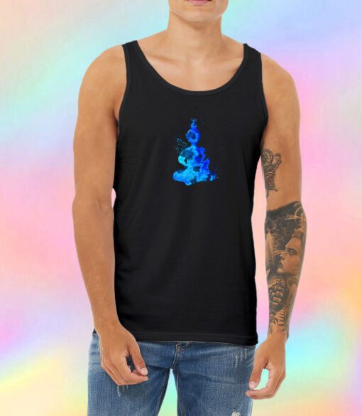 Blue Buddha Silhouette Unisex Tank Top