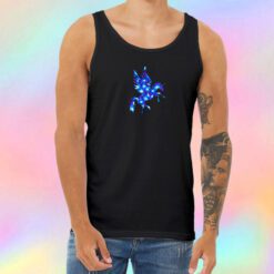 Blue Flowers Pegasus Unicorn Unisex Tank Top