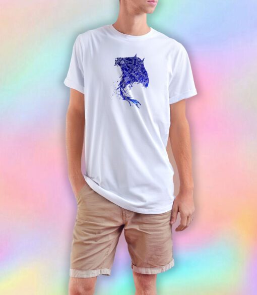 Blue Mandala Stingray T Shirt