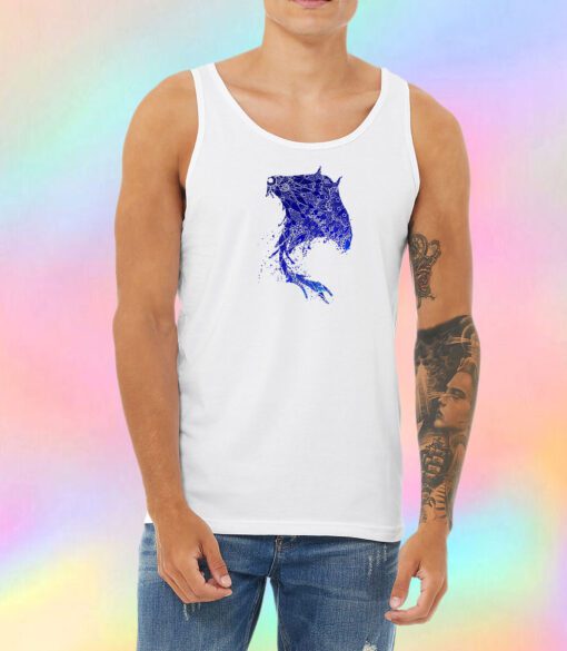 Blue Mandala Stingray Unisex Tank Top