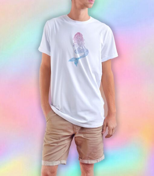 Blue and Pink Mermaid T Shirt