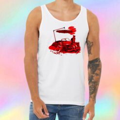 Bored in the car red Unisex Tank Top