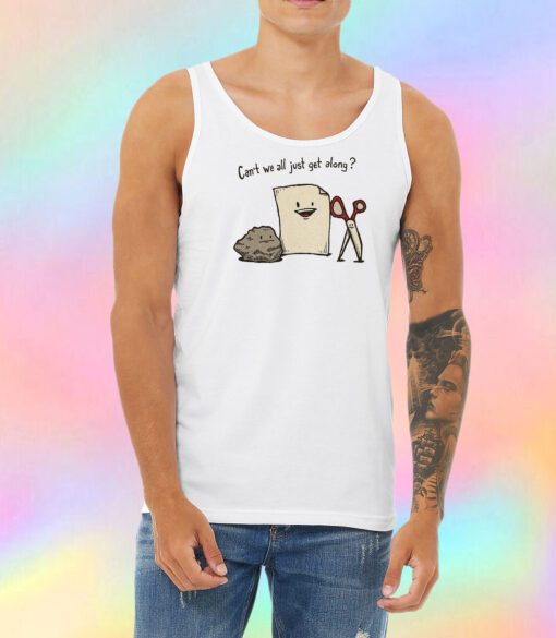 Cant we all just get along Unisex Tank Top