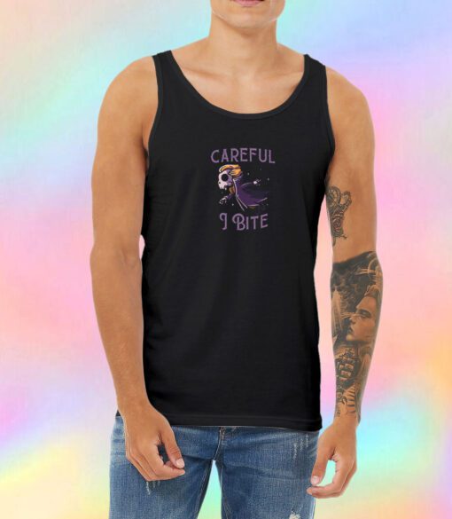 Careful I Bite Funny Cute Spooky Unisex Tank Top