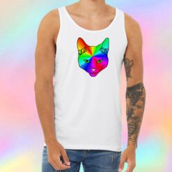 Cats Rule Rainbow Meow Unisex Tank Top