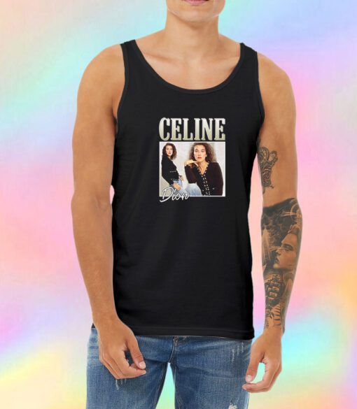 Celine Dion Casual Vintage Unisex Tank Top