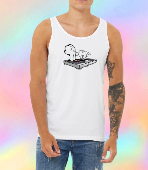 DJ Turntables Cartoon Hands Unisex Tank Top