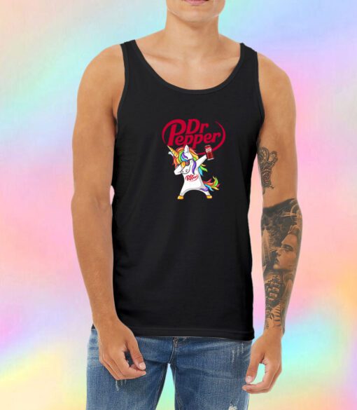 Dabbing Unicorn Love Dr Pepper Unisex Tank Top