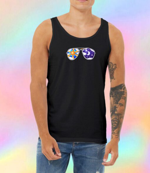 Day and Night Sunglasses Unisex Tank Top