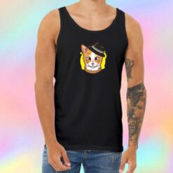 Detective Cat Brown Hat Unisex Tank Top