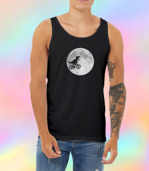 Dinosaur Bike and MOON Unisex Tank Top