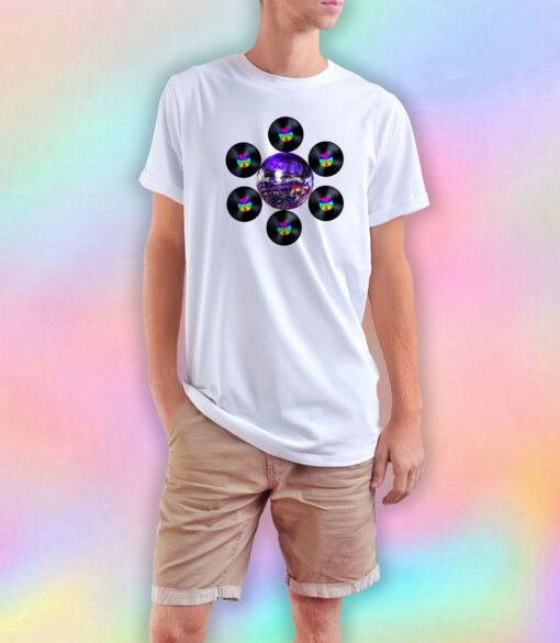 Disco Rainbow Album Flower T Shirt