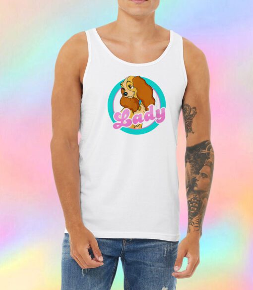 Disney Cute Lady Face Lady and the Tramp Unisex Tank Top