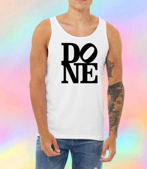 Done black Unisex Tank Top