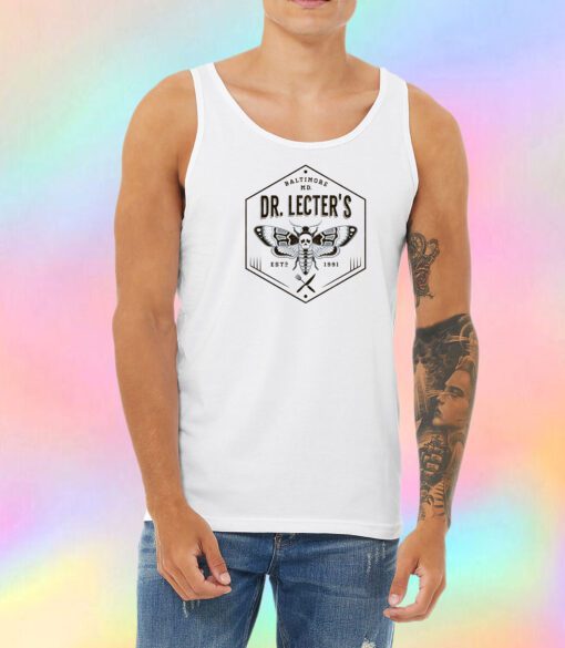 Dr. Lecters Deaths Head Moth Horror Light Unisex Tank Top