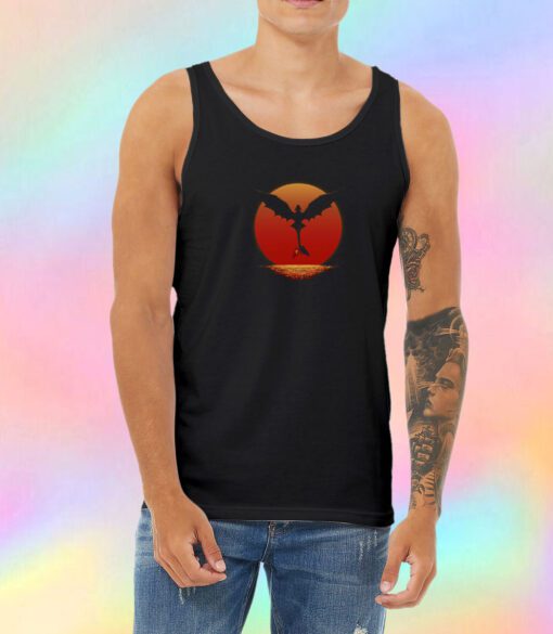 Dragon on Sunset Unisex Tank Top