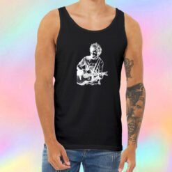 Ed Sheeran Drawing White Unisex Tank Top