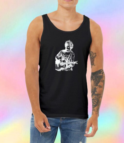 Ed Sheeran Drawing White Unisex Tank Top