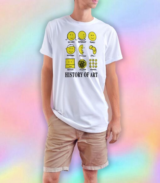 History of Art Smiley Face T Shirt