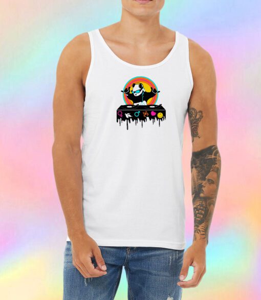 Panda Monium Dee Jay Unisex Tank Top