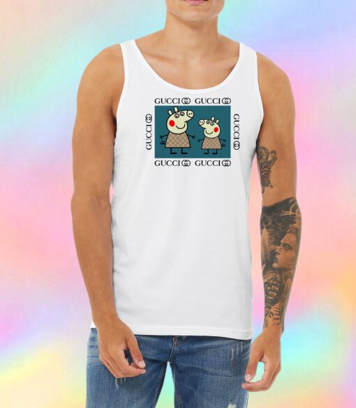 Peppa Pig Life Thug Gucci Unisex Tank Top