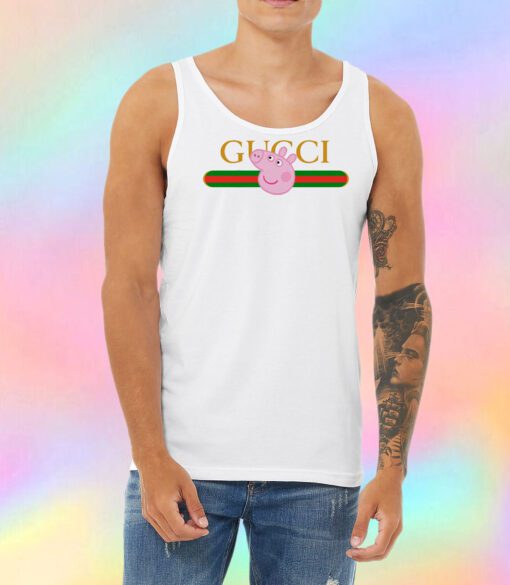 Peppa Pig Pecs Belt Gucci Unisex Tank Top