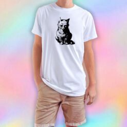 Persian Angry Cat Shadow T Shirt