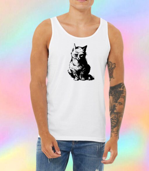 Persian Angry Cat Shadow Unisex Tank Top