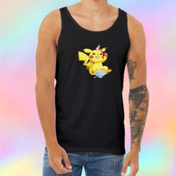 Pikachu Eating Ramen Unisex Tank Top