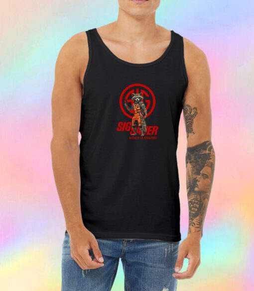 Rocket Racoon Sig Sauer Fictional Unisex Tank Top