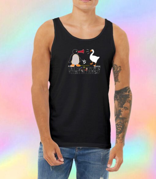 Select penguin vs goose Unisex Tank Top