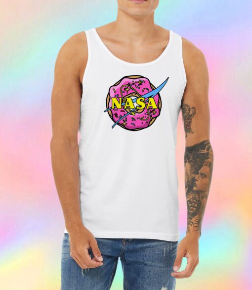 Simpsons Donut Nasa Symbol Unisex Tank Top